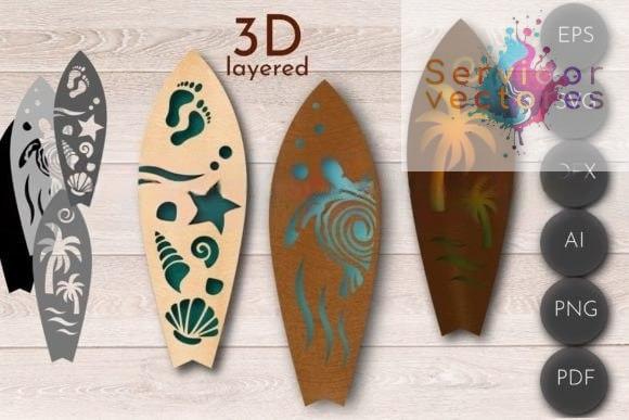 Tablas de Surf - Wallart - ETSY