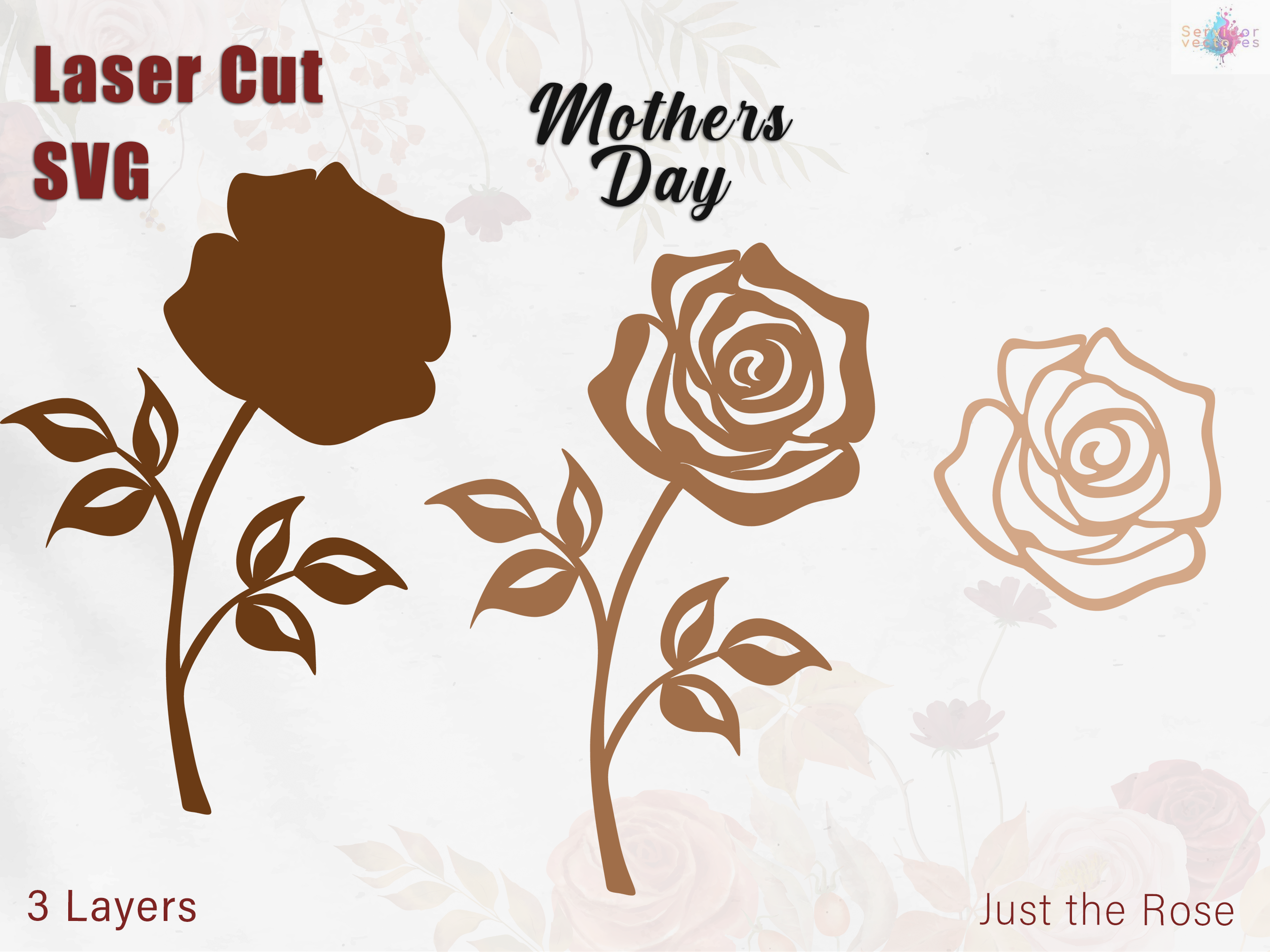 Rose Mothers Day 2 Layers - Imagen 3