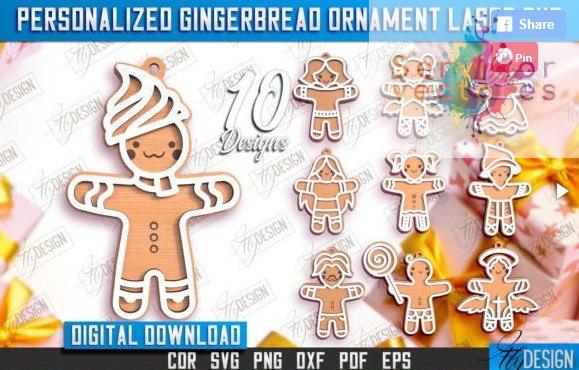 Personalized Gingerbread Ornament Bundle