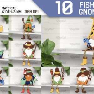 Fishing Gnomes Laser Cut Bundle