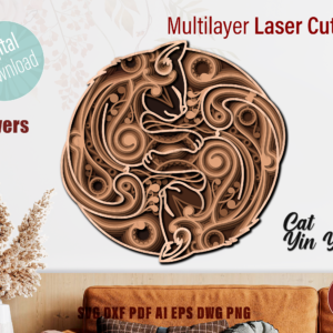 Cat YinYang Files MarLaserCut