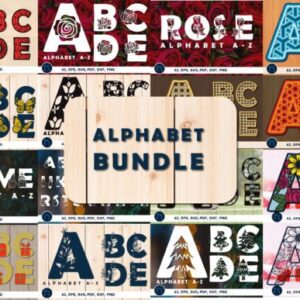 Alfabeto A-Z Laser Paper Cut Mega Bundle
