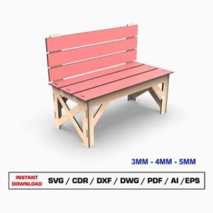 Banco de Adorno – Diseño para Corte Láser