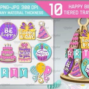Bundle de 10 Decoraciones de Cumpleaños