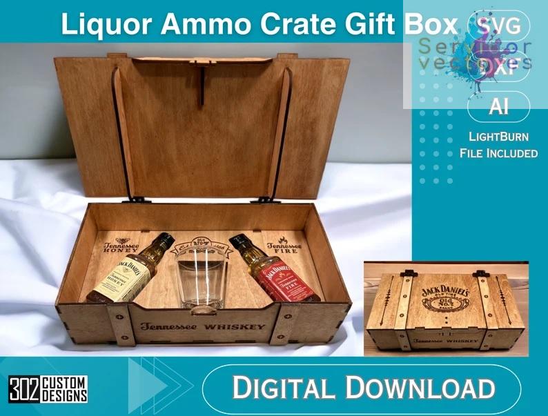 Caja para Guardar Licor - Estilo Caja de Municiones - ETSY