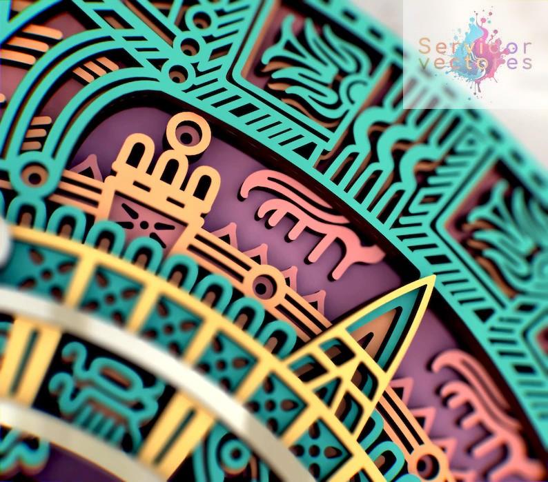 Calendario Azteca – Arte y Cultura Ancestral -ETSY - ETSY -ETSY - Imagen 3