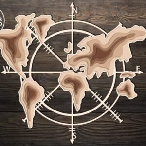 COMPASS-MAP-Laser-Cutting-Wood