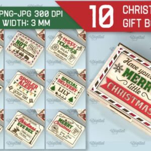 Bundle de 10 Cajas de Regalo de Navidad
