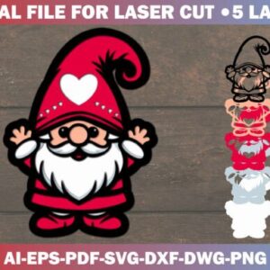 Gnomo Navideño – Diseño Exclusivo en Paper Cut