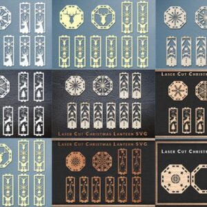 Christmas Wood Lantern Laser Cut Bundle