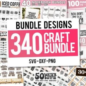 Crafting SVG Bundle - Mega Craft SVG (340 archivos)