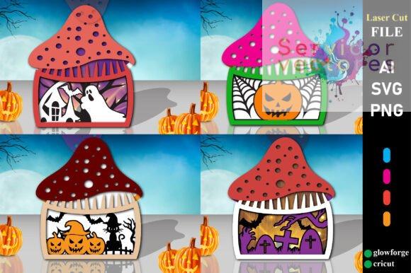 Bundle de Diseño de Hongos Halloween Multicapa