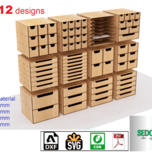 Organizador de Varios Cajones - 12 diseños