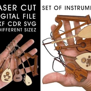 Llaveros Conjunto de Instrumentos - ETSY - ETSY