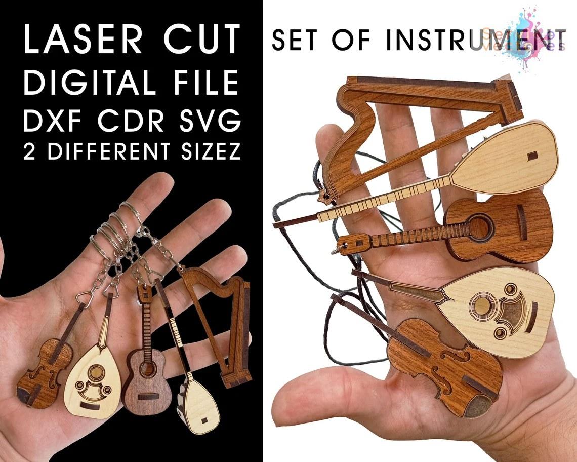 Llaveros Conjunto de Instrumentos - ETSY - ETSY