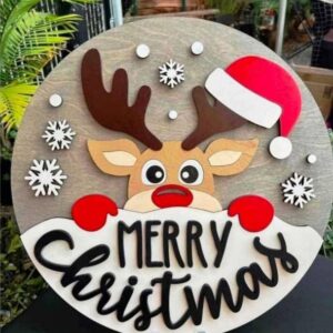 Cuadro Multicapa de Reno de Navidad