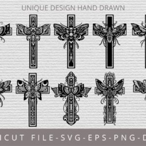 Cruces con Diseño de Mariposa