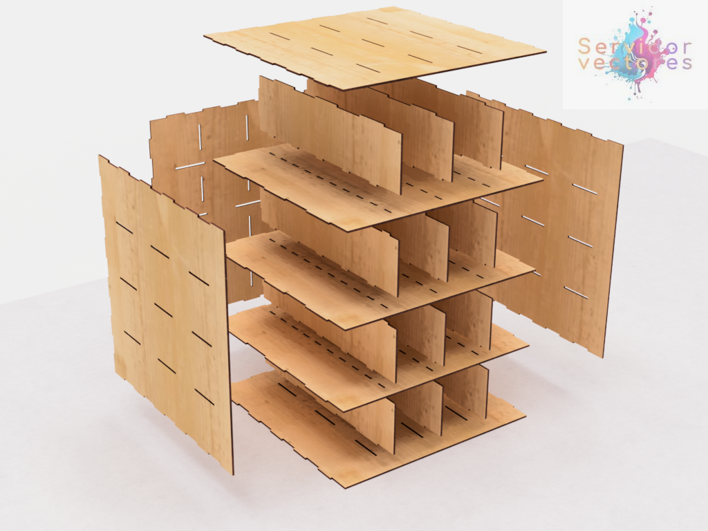 Organizer 16 Drawers Laser cut - Imagen 5