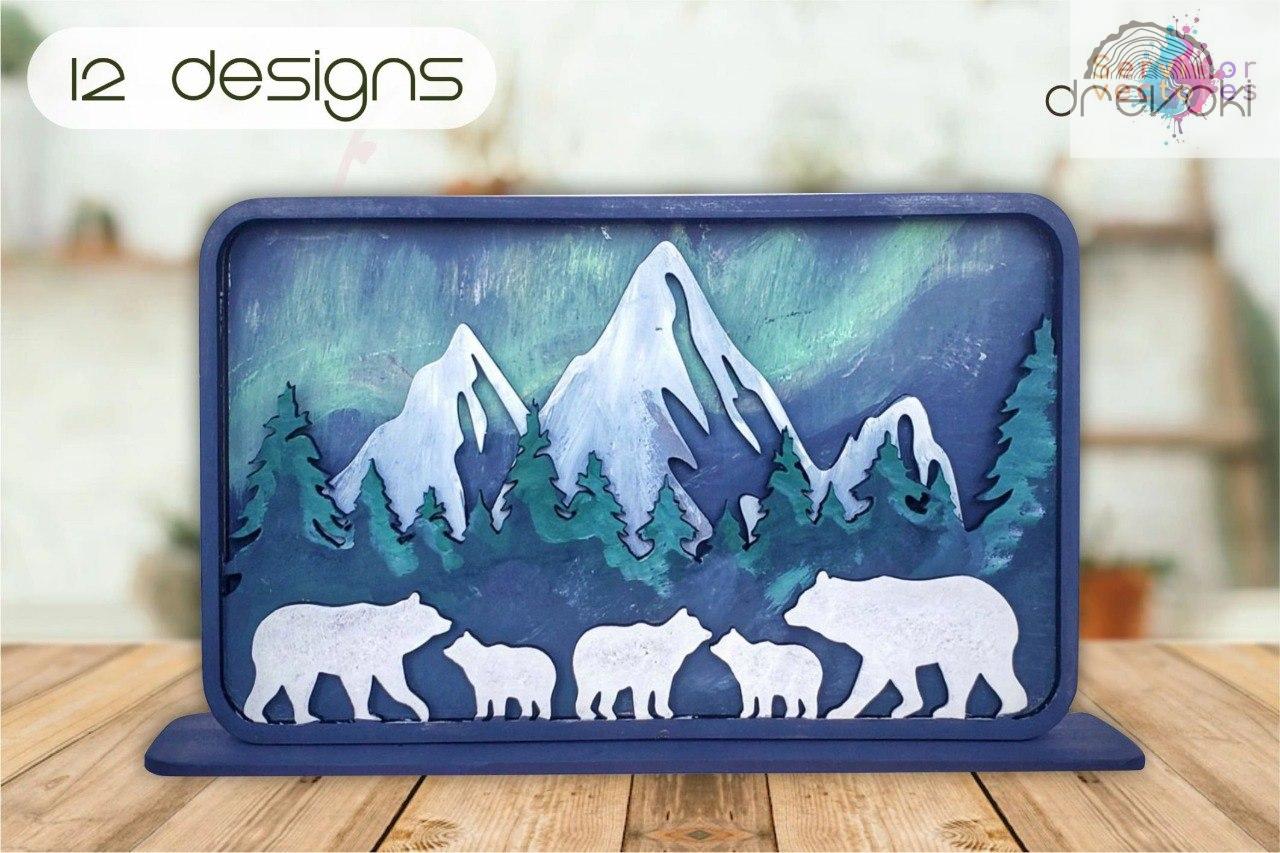 Cuadro Adorno Multicapa – Familia de Animales - ETSY - ETSY