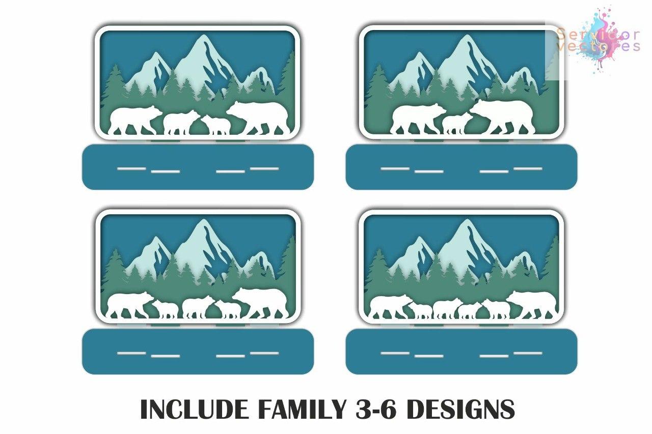 Cuadro Adorno Multicapa – Familia de Animales - ETSY - ETSY - Imagen 3