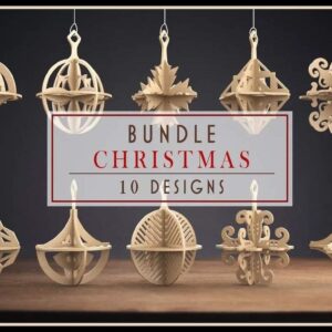 Bundle de Esferas Navideñas 3D - ETSY