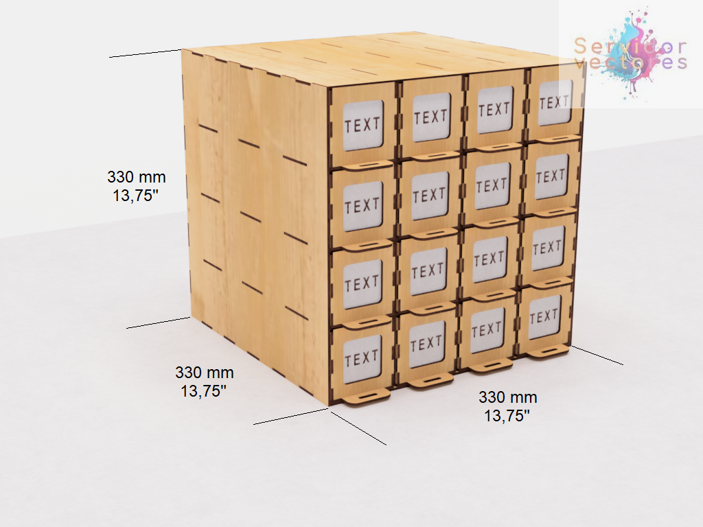 Organizer 16 Drawers Laser cut - Imagen 6
