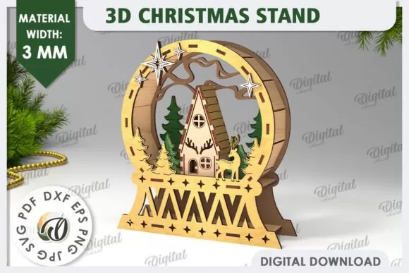 3D Christmas Stand – Escenario Navideño - Imagen 2