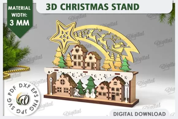 3D Christmas Stand – Escenario Navideño - Imagen 3