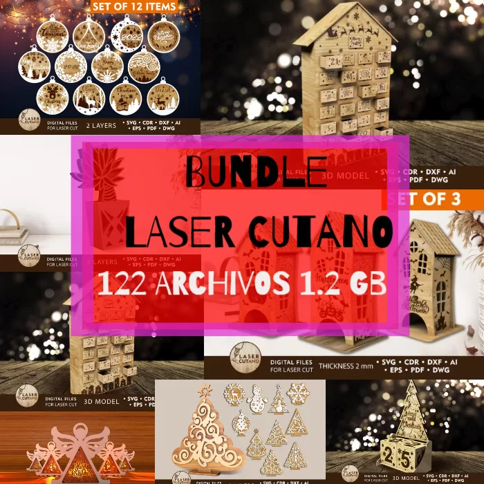 BUNDLES LASER CUTANO 122 ARCHIVOS VIP IMPERDIBLE!!!