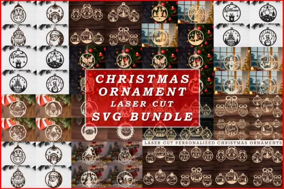 Big Laser Cut Christmas Ornament Bundle 🎄✨