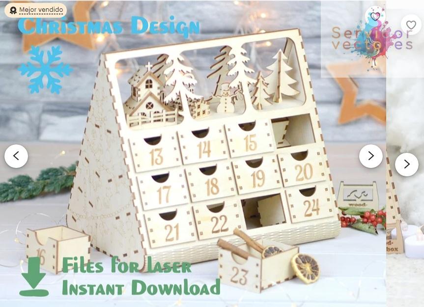 Calendario_de_Adviento_en_forma_de_arbol_navidad - Imagen 3