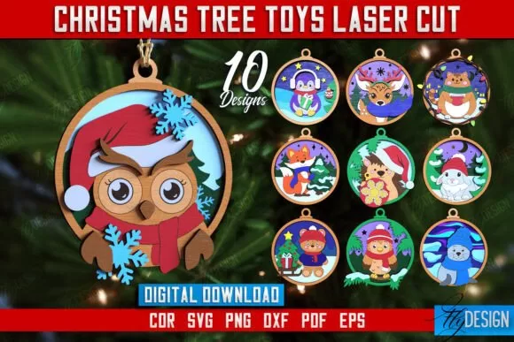 Bundle de 10 Adornos Navideños para Niño