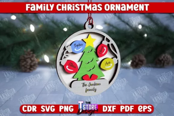 Colgante Familiar Motivo Navideño