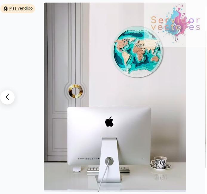 Mapa 3D del Mundo para Corte Láser – ETSY ETSY ETSY - Imagen 10