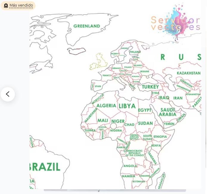 Mapa 3D del Mundo para Corte Láser – ETSY ETSY ETSY - Imagen 6