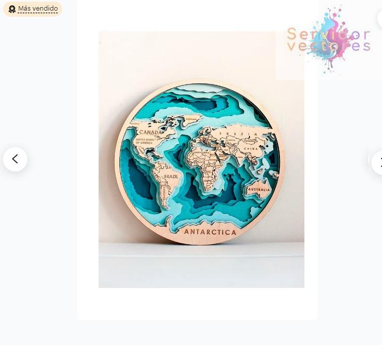Mapa 3D del Mundo para Corte Láser – ETSY ETSY ETSY