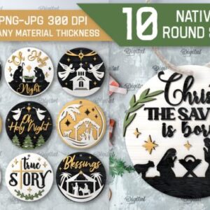 Carteles Circulares de Navidad - BUNDLES