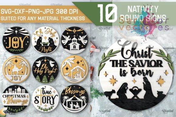 Carteles Circulares de Navidad - BUNDLES