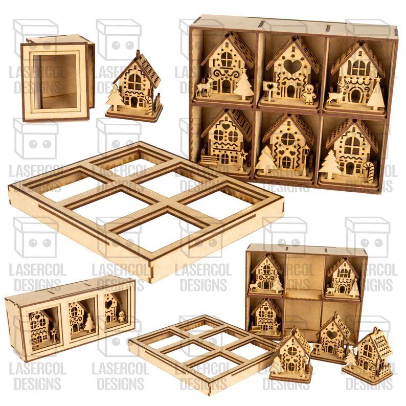 Bundle de Cajas de Casas Navideñas para Adornos – ETSY - ETSY - ETSY - Imagen 7