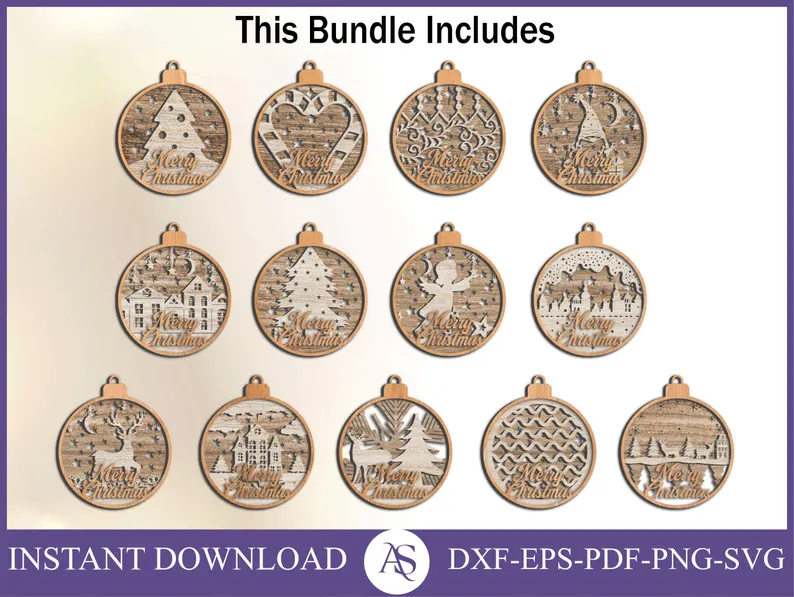 113 Colgantes Multicapa Navidad – ETSY - Imagen 5