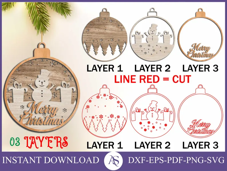 113 Colgantes Multicapa Navidad – ETSY - Imagen 4