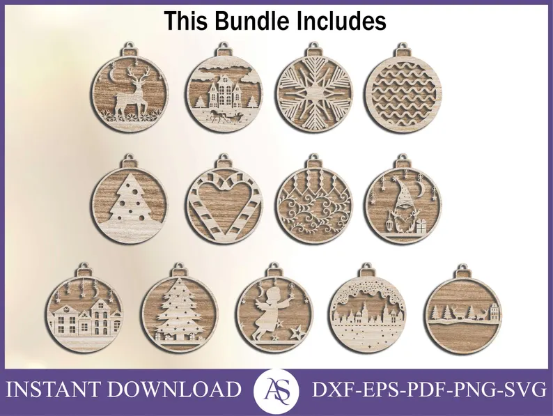 114 Colgantes Navideños Multicapa – ETSY - Imagen 3