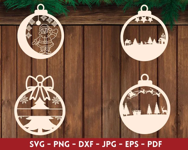 Bundle Premium: 50 Diseños de Bolas Colgantes Navideñas – ETSY - Imagen 5