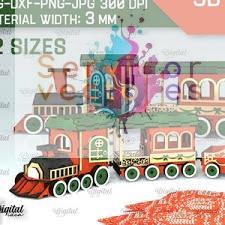 Tren Navideño 3d