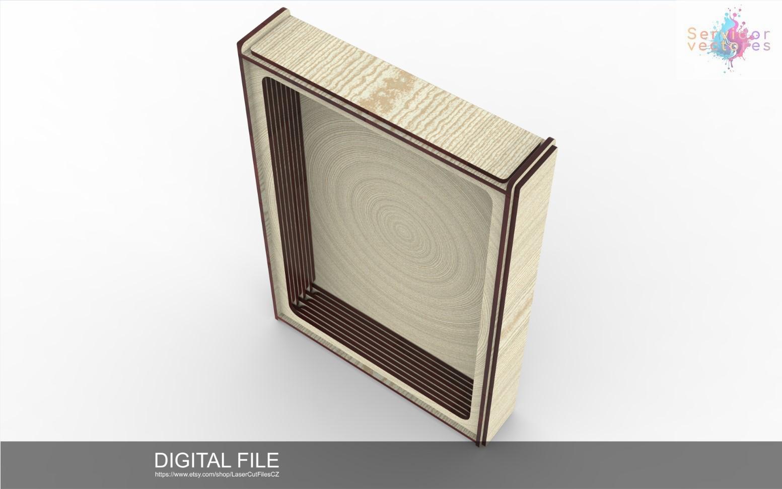 la caja de una lightbox A4 de 8 capas