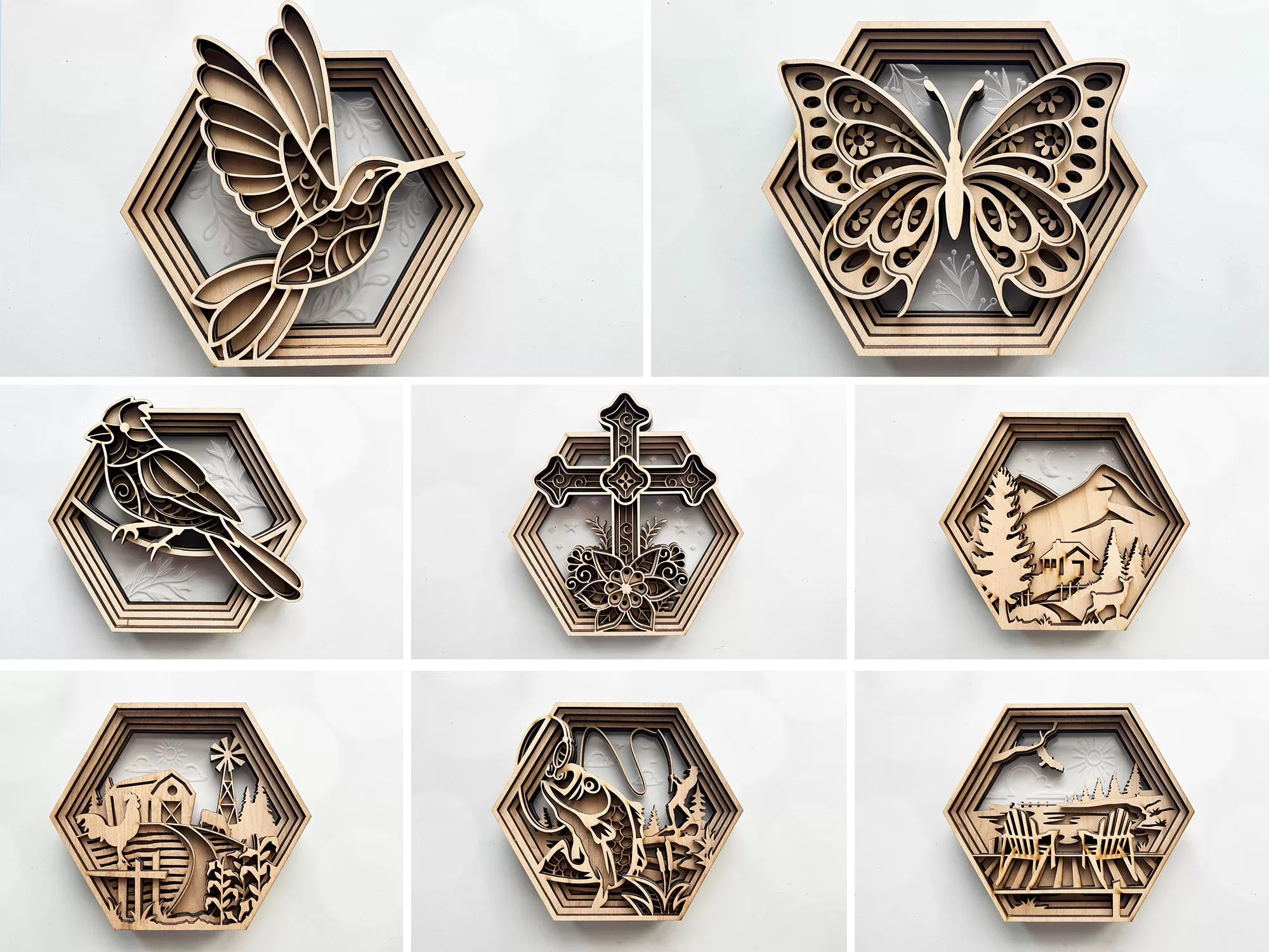 📦✨ Bundle de 8 Diseños de Cajas Hexagonales Multicapa - ETSY - ETSY - Imagen 15