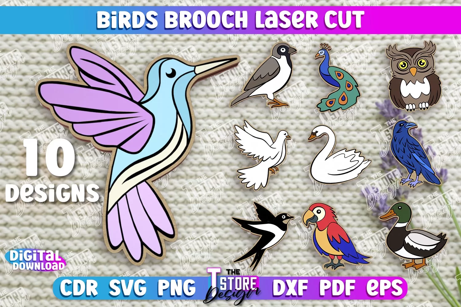 Lote de Broches de Pájaros - BUNDLES