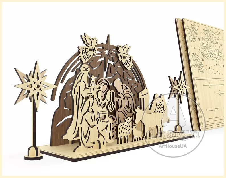 Pesebre de Navidad Encastrable - Diseño Exclusivo - ETSY - Imagen 2