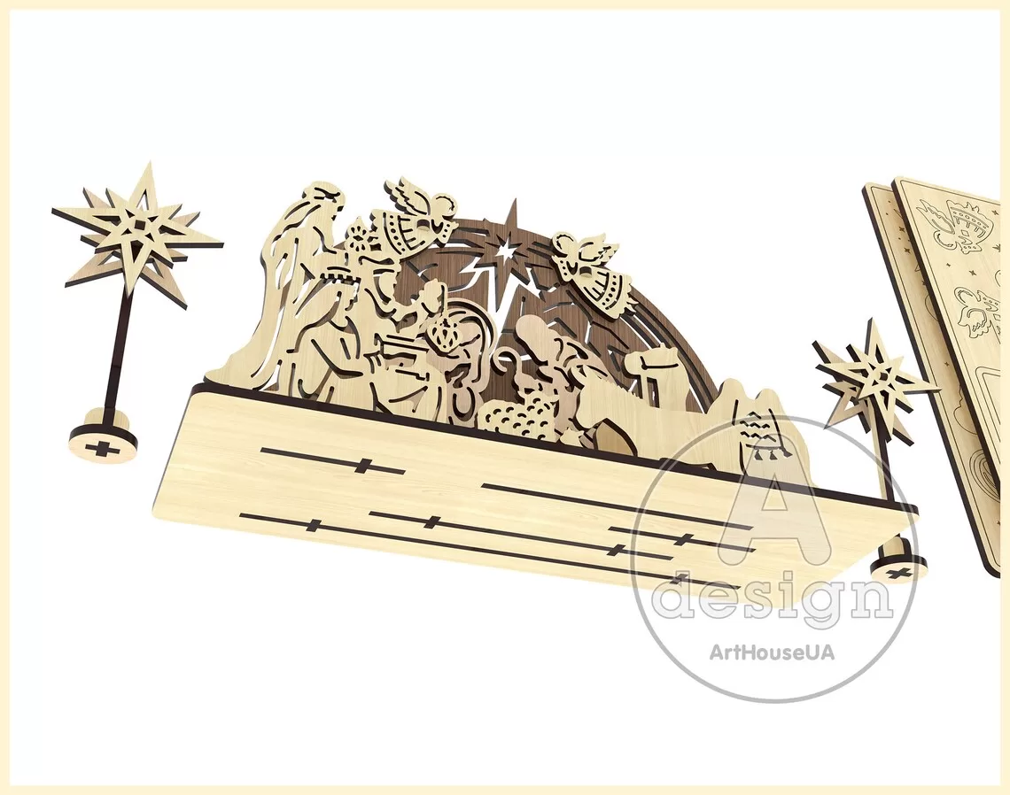 Pesebre de Navidad Encastrable - Diseño Exclusivo - ETSY - Imagen 3