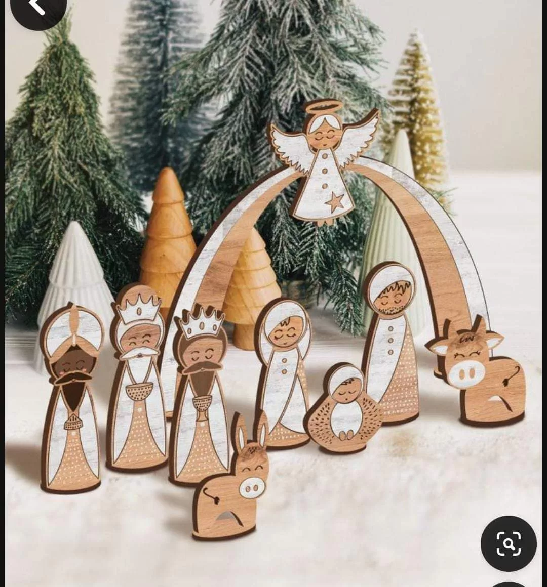 🎄❄️ Navidad Blanca - Set de Decoraciones Encastrables ❄️🎄